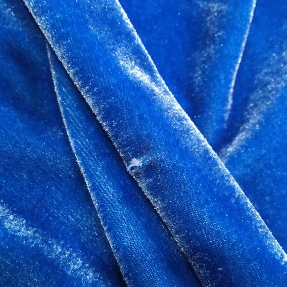 Soft Surroundings Blue Velour Button Up Long Sleeve Lagenlook  Tunic 1X - Picture 9 of 9